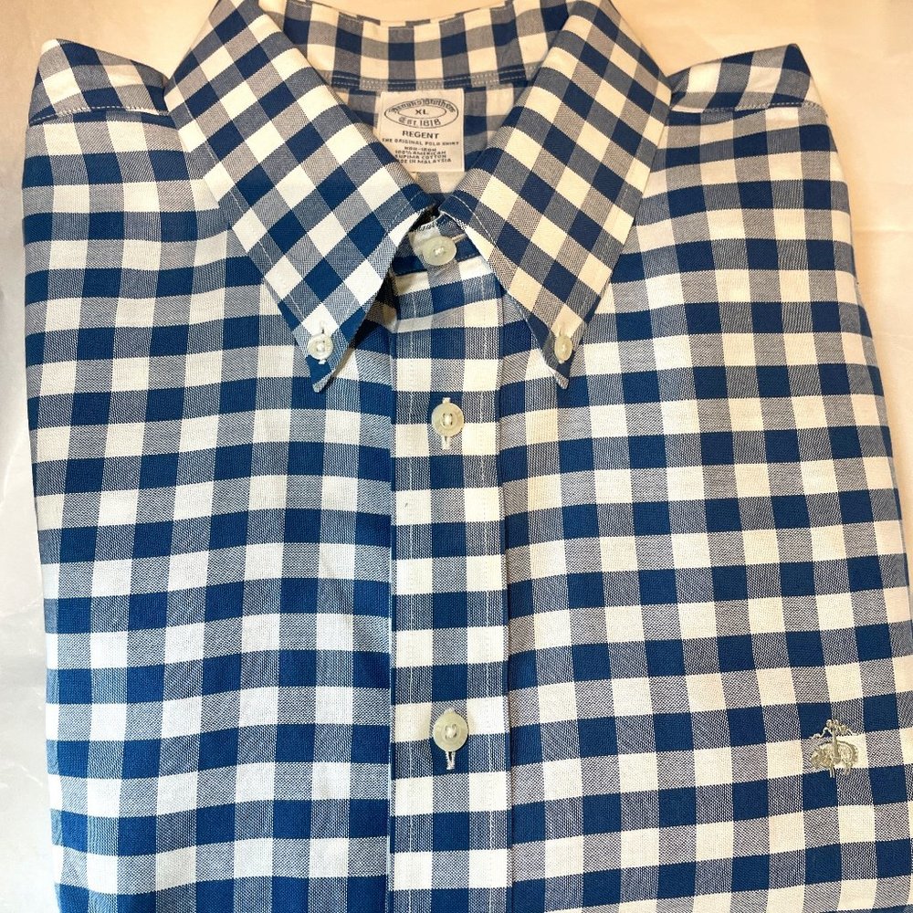 Brooks Brothers Supima Cotton REGENT Blue Shirt XL